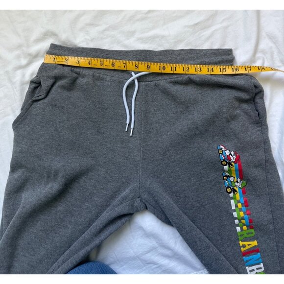 Super Mario Mariokart Sweatpants Jogger Womens Large Drawstring Rainbow Road - Picture 5 of 9